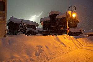 Фото Валь д’Изер, Тинь. И в снегопад здесь тоже очень красиво